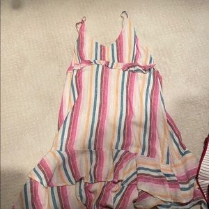 Rails color stripe dress